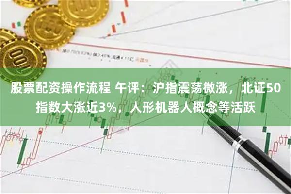 股票配资操作流程 午评：沪指震荡微涨，北证50指数大涨近3%，人形机器人概念等活跃