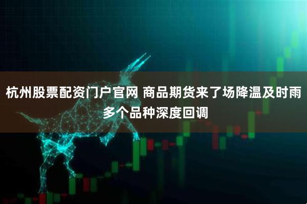 杭州股票配资门户官网 商品期货来了场降温及时雨 多个品种深度回调